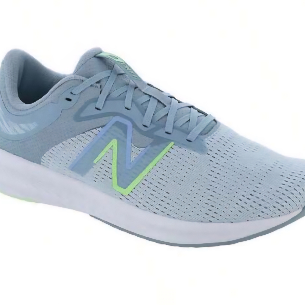New Balance Women's Sky Blue and Lime Sneakers